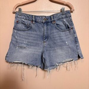 Garage‎ Women’s Juniors Shorts Jeans Cut Offs High Rise Denim Blue Distressed 28